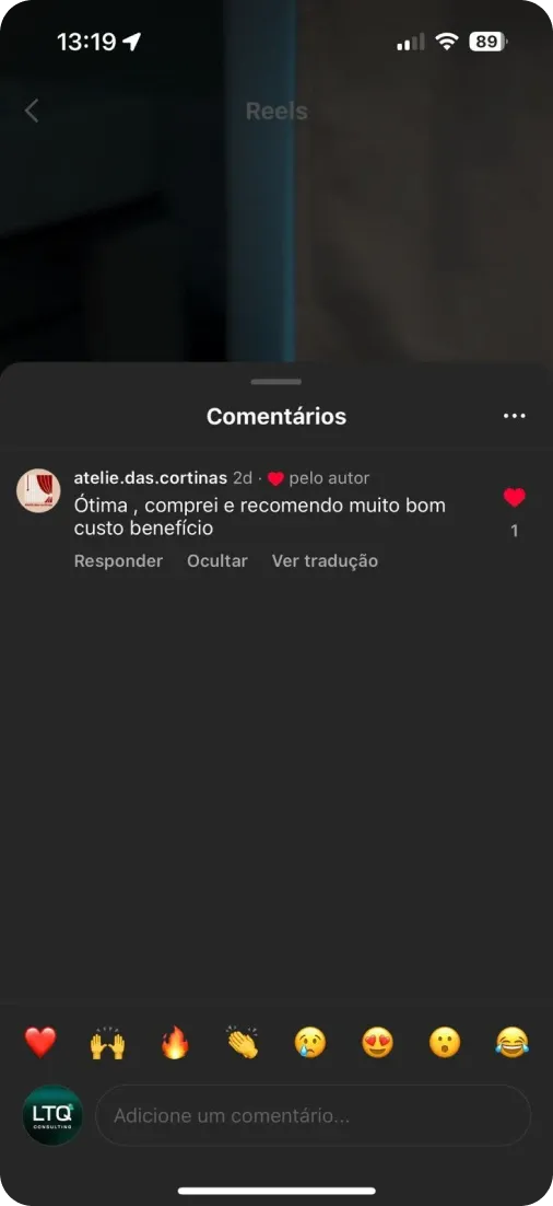 Conversa de WhatsApp com uma cliente da planilha